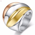 New arrival popula stainless steel mens colorful punk rings